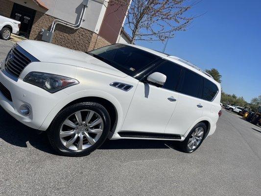 5% tint on all windows, no tint on windshield... still nice & dark