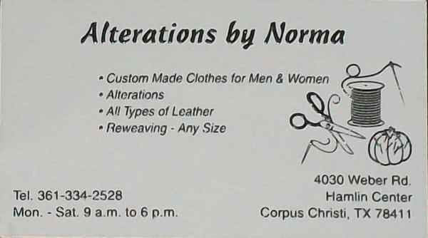 Alterations by Norma