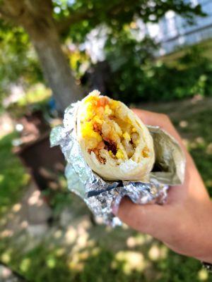 Burt's breakfast burrito