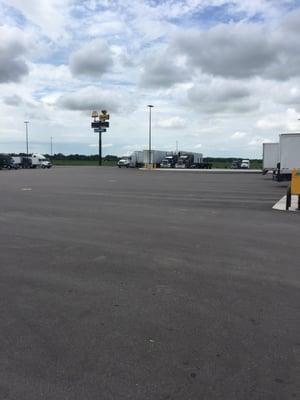 Large truck parking area.