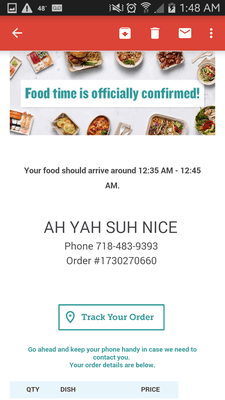 You can see when I placed the order and when I canceled it. .....11:07 -1:24 am rediculous