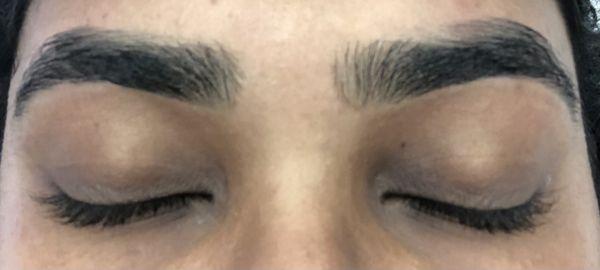 Eyebrows threaded