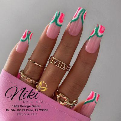 ! 
Why choose just one shade when you can have them all? Embrace the beauty of vibrant, colorful nails th