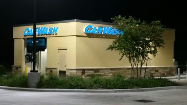 Night shot of Car Wash