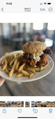 Our fried chicken sandwich!