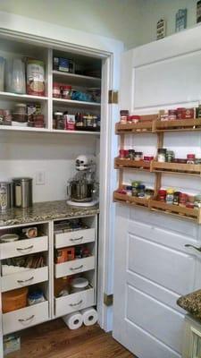 Working pantry Customer uses her pantry everyday