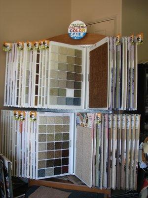 Large Carpet Display. Their Wood and Tile display is grand and fun to look at.