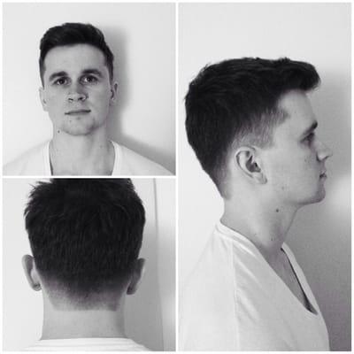 Husband's haircut done by J. Just check out that fade! Swoon.