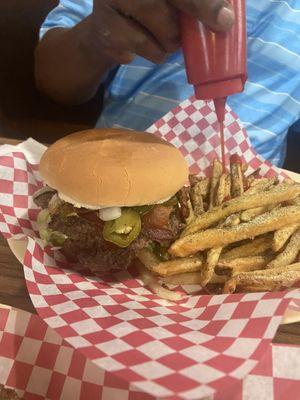 Bacon cheese Cheeseburger