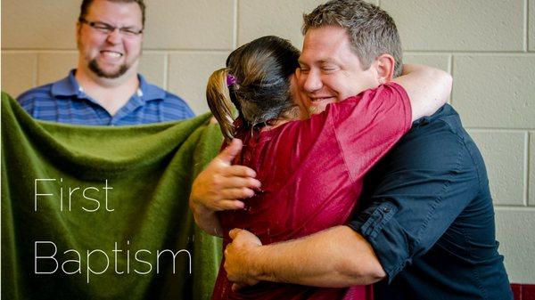 First Baptism at Courageous Church in Huntsville, Alabama