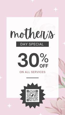 Don't miss out on your Mother's Day treat