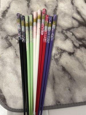 Five pack of chopsticks for $3.99