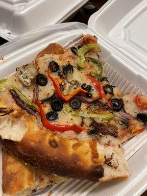 Pizza with the vegetables