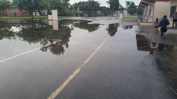 The lake in front of my class