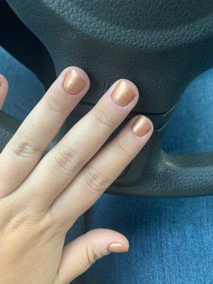 Copper gel nails