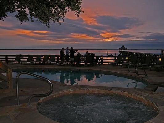 Inn at Corolla Light Pool, whirlpool at Sunset