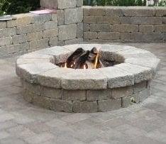 Firepit built by Franco Landscaping...fire provided by IGW