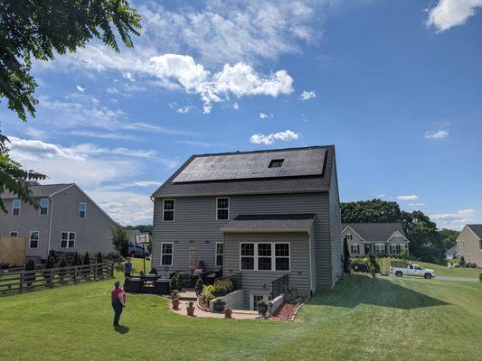 Saving that roof space for something else? Put solar on it! Another great system, installed in Central VA