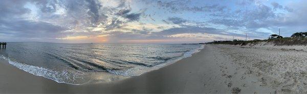 Quieter sunset view from the beach across the street