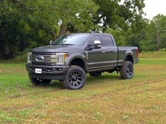 2018 F-250 with a BDS 6" Lift Kit, 20x10 Fuel Wheels wrapped in 37" Nitto Terra Grapplers.