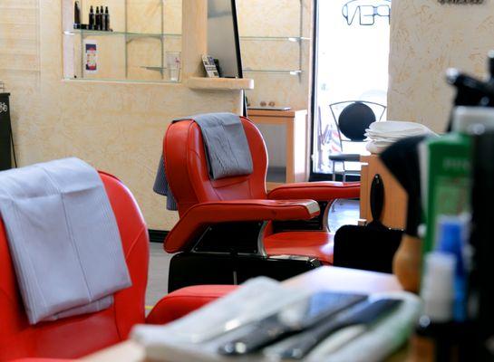 Barber Chairs Waiting for You Inside The Rocky Mountain Barbershop