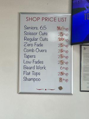 Price list