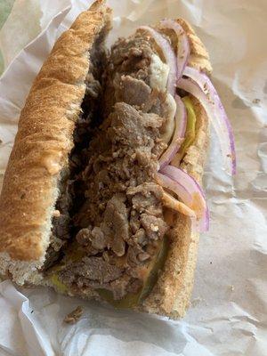 Philly steak and cheese