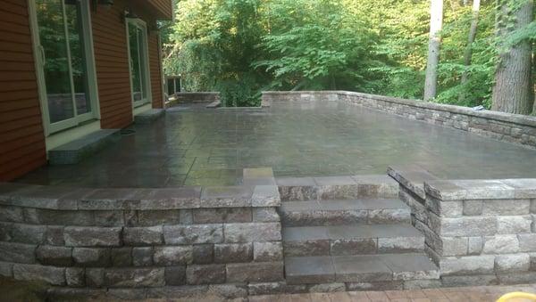 Raised Patio and Retaining Walls