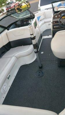 Boat carpet cleaned as well