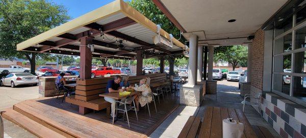 Lunch on the patio while pretty hot this summer