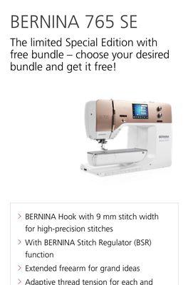 My Bernina 765E purchasr