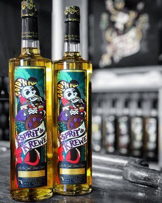 Our Esprit de Krewe Golden Rum. Our lightly aged and blended dry rum. Our most traditional rum experience at 92 proof.