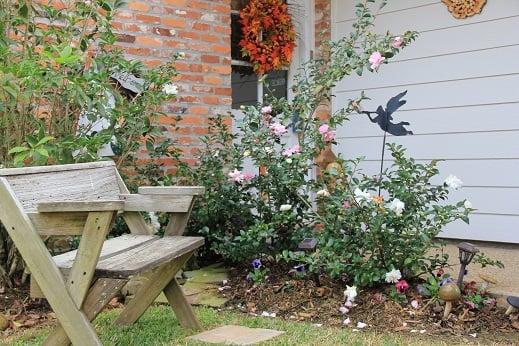 freshly landscaped sitting area residential landscaping