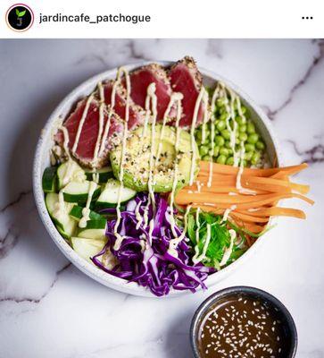 Their instagram photo showing beautiful pieces of tuna and fresh ingredients.