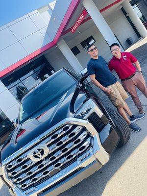 Toan, my husband & his new Tundra