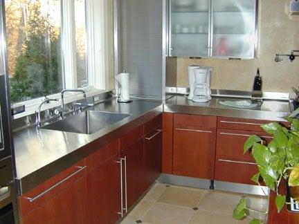 Stainless tops we had fabricated for our kitchen remodel.