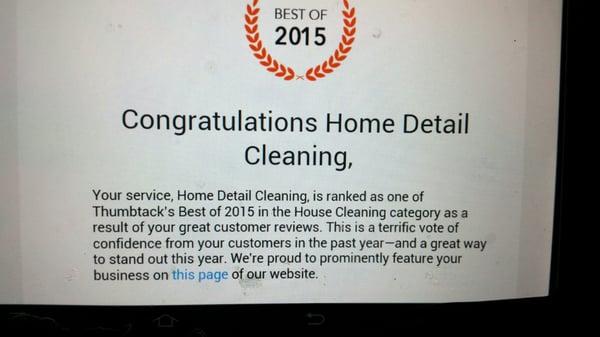 2015 Cleaning Award