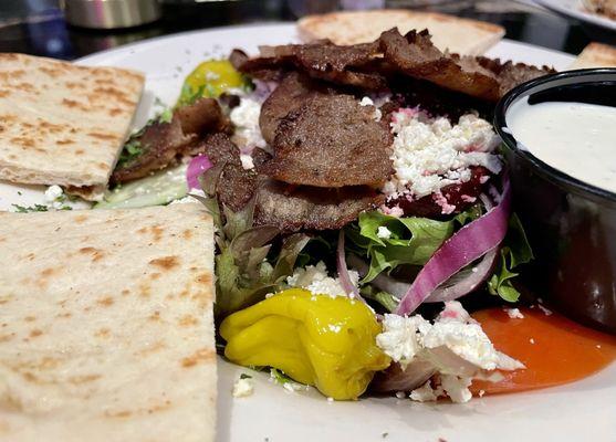 Greek salad with gyro