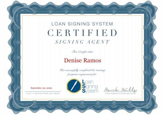 Certified Loan Signing Agent