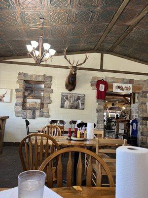 Decorations in the farmhouse cafe