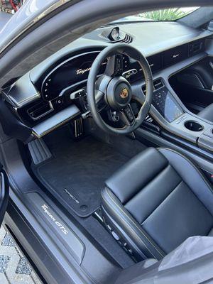 2023 Porsche Taycan GTS after interior car cleaning