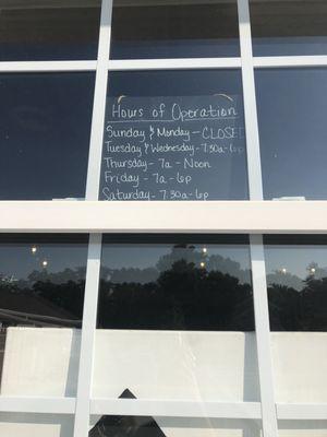 Here are the hours they are open