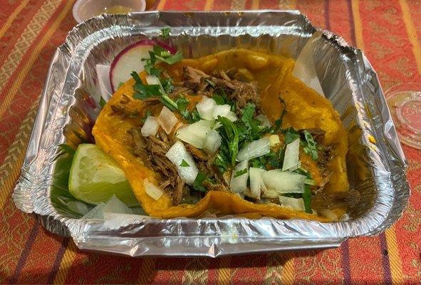 Birria de Res Taco. Very good!!!