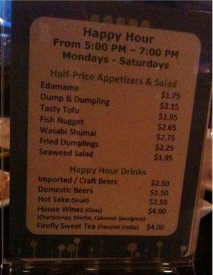 Happy Hour Menu