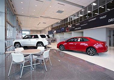 Our Toyota Showroom showing off it's finest Toyotas.