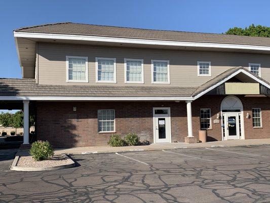 Front of new office location at Liberty Square