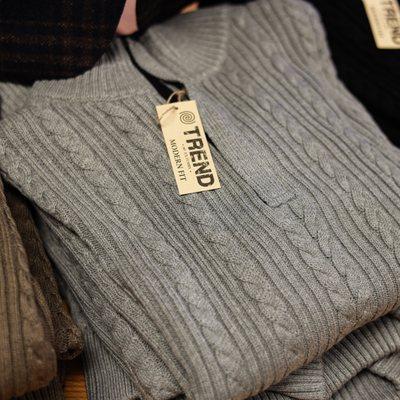 Fusion Trend Cable Knit 1/4 zip Sweater