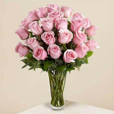 24 Pink Roses