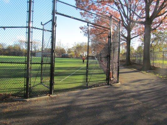 The 30th Avenue side of St Michael's Playground