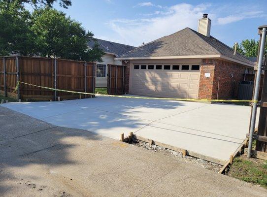 Concrete driveway